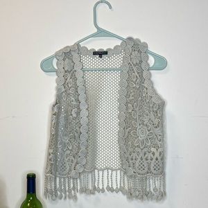 Lace Tassel Vest (GIRLS SIZE XL - fits Adult X-Small/Small